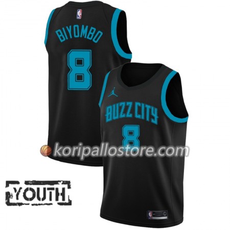 Charlotte Hornets Cody Bismack Biyombo 8 2018-19 Jordan Brand City Edition Musta Lasten Pelipaidat Swingman
